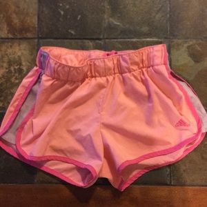 Peach Adidas Running Shorts - Size Small